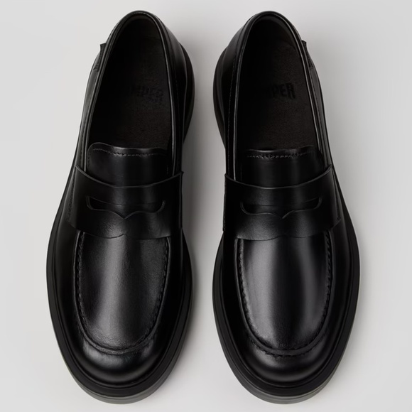 CAMPER Men\'s Dean Black Leather Penny Loafer Shoes main image 5
